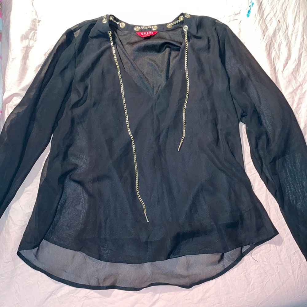 Xs black Guess long sleeve shirt.